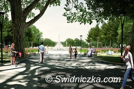 Świdnica: Park im. Kasprowicza prawie gotowy, Centralny w trakcie przebudowy