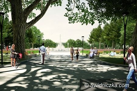 Świdnica: Park im. Kasprowicza prawie gotowy, Centralny w trakcie przebudowy
