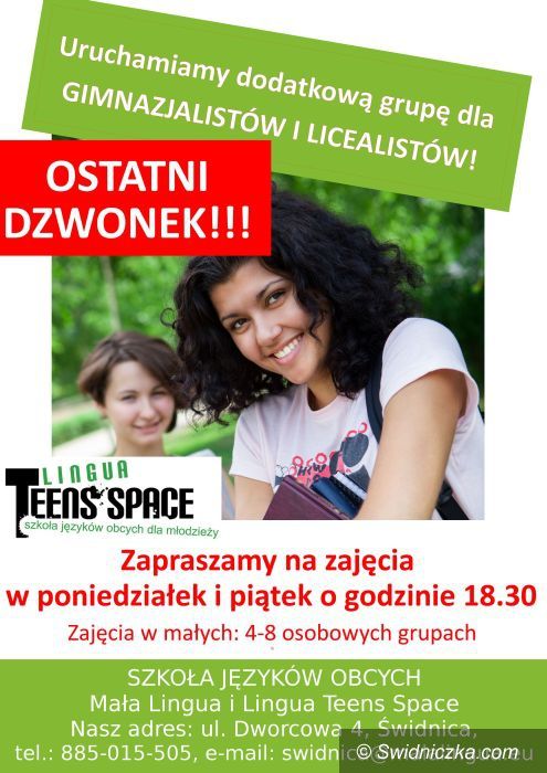 Świdnica: Rusza nabór do dodatkowych grup języka angielskiego