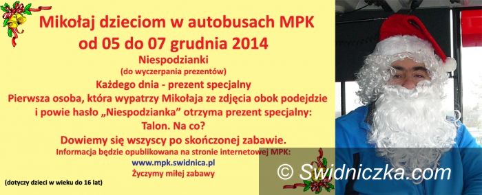 Świdnica: Akcja Mikołaj dzieciom w autobusach MPK Świdnica
