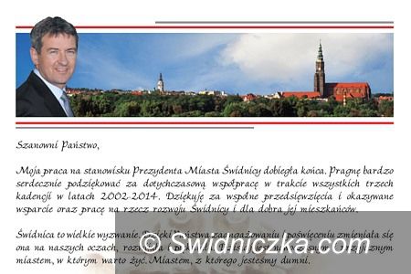 Świdnica: Wojciech Murdzek: Moja praca na stanowisku Prezydenta dobiegła końca
