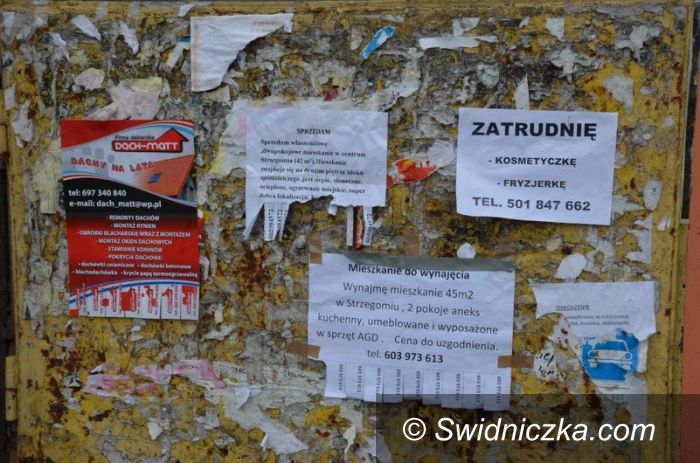 Strzegom: Będą kary za nielegalne oklejanie