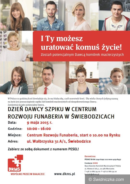 Świdnica: Zostań dawcą szpiku – akcja DKMS w Świebodzicach