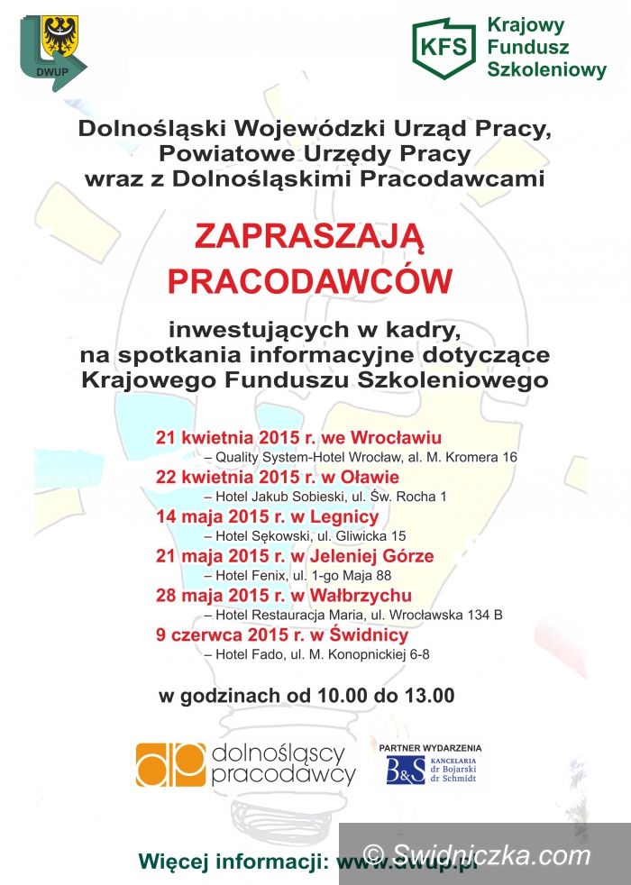 Świdnica: Krajowy Fundusz Szkoleniowy w Świdnicy. Ostatnia szansa na spotkanie informacyjne