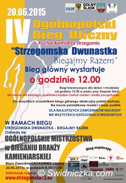 Strzegom: Dziś pobiegną w Strzegomiu