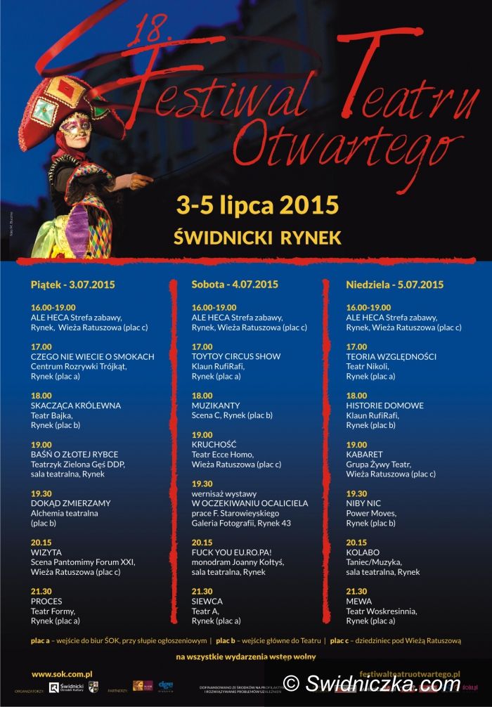 Świdnica: 18. Festiwal Teatru Otwartego