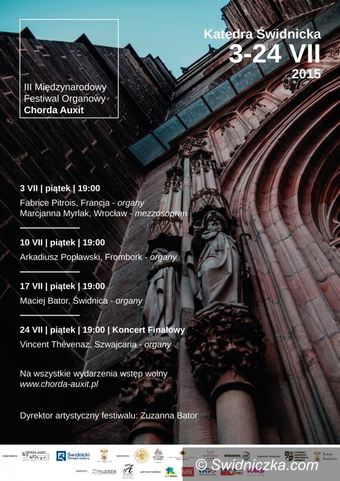 Świdnica: III Międzynarodowy Festiwal Organowy Chorda Auxit