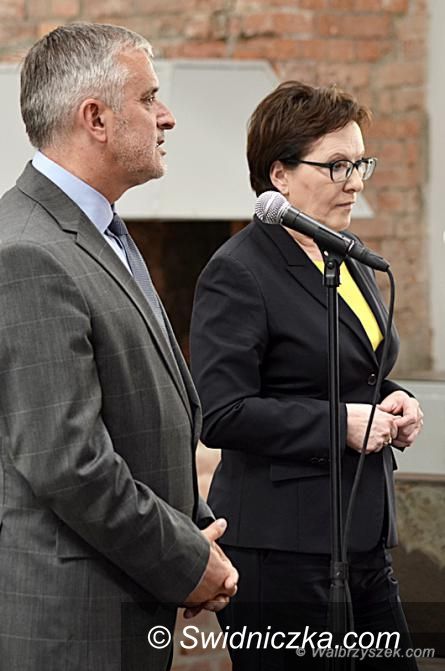 Wałbrzych: Premier Ewa Kopacz w Wałbrzychu