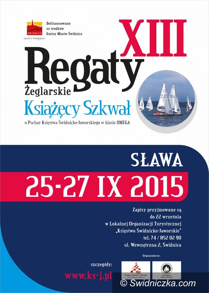 Świdnica: XIII Regaty „Książęcy Szkwał 2015”