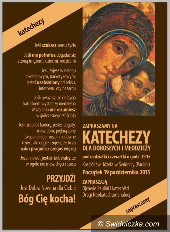 Świdnica: Katechezy Drogi Neokatechumenalnej ruszają u świdnickich Paulinów