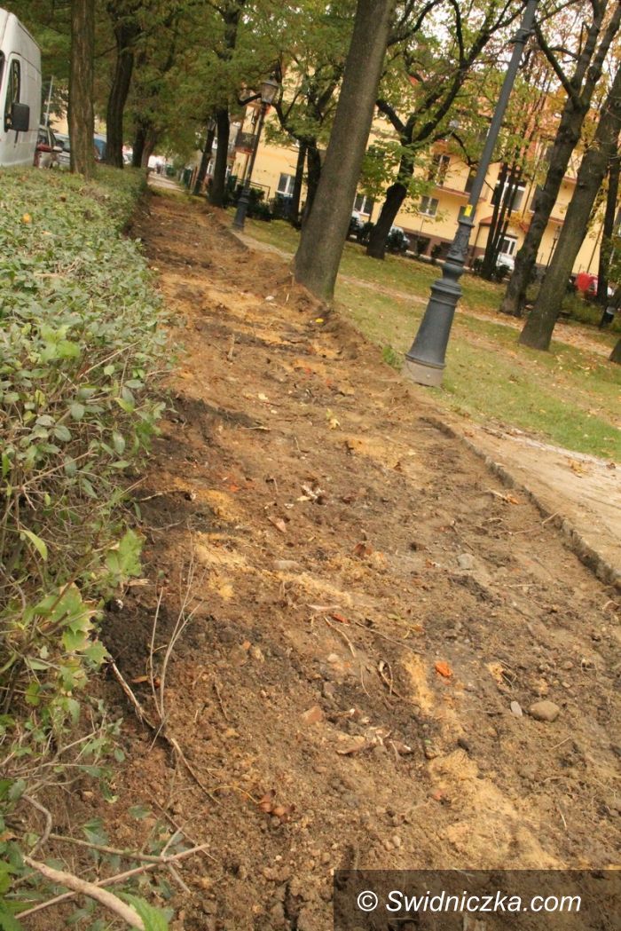 Świebodzice: Powstaje nowy chodnik w parku