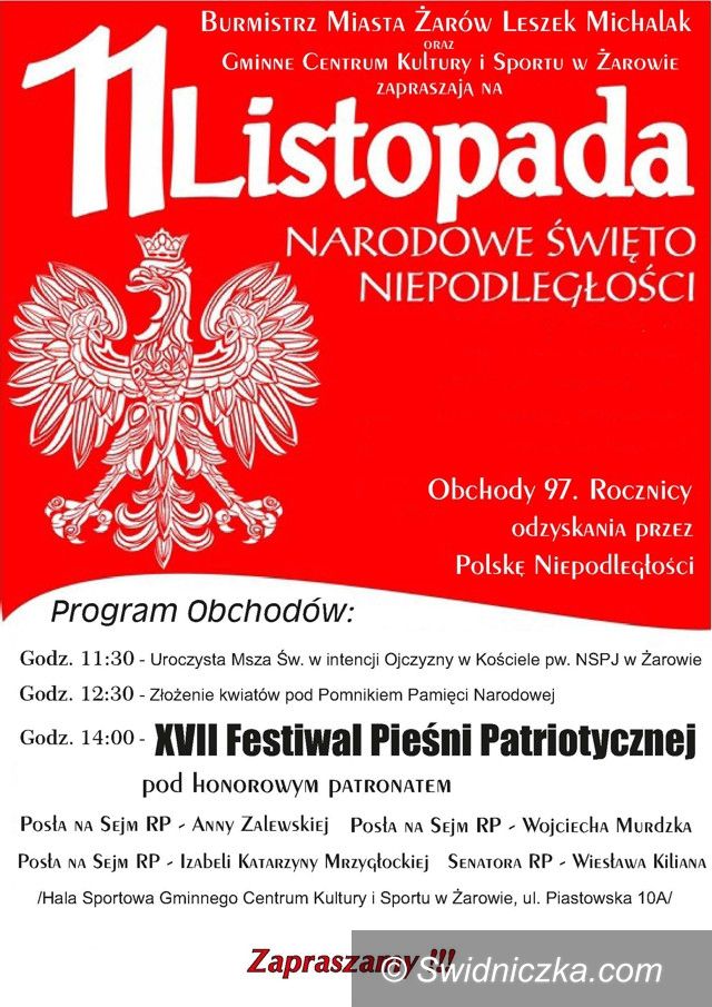 Żarów: Święto Niepodległości w Żarowie