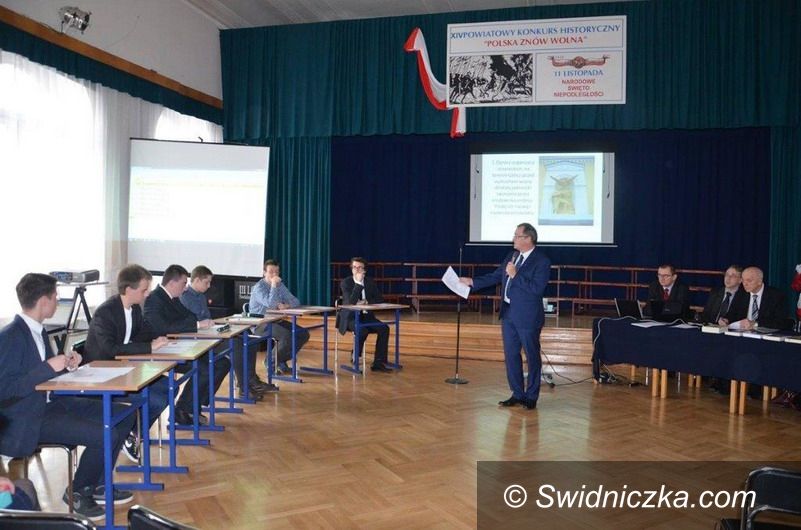 Świdnica: XIV Powiatowy Konkurs Historyczny "Polska znów wolna"