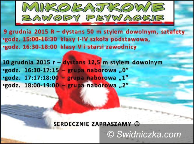 Świebodzice: Pływackie mikołajkowe zawody przed nami