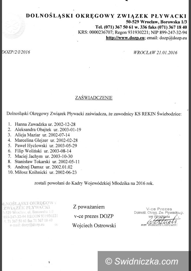 Świebodzice: Nasi w kadrze wojewódzkiej młodzików