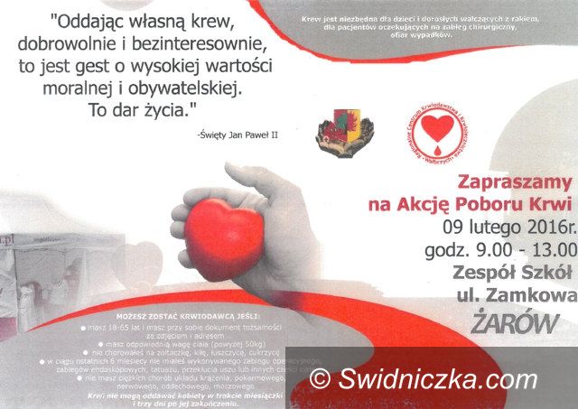 Żarów: Walentynkowa zbiórka krwi