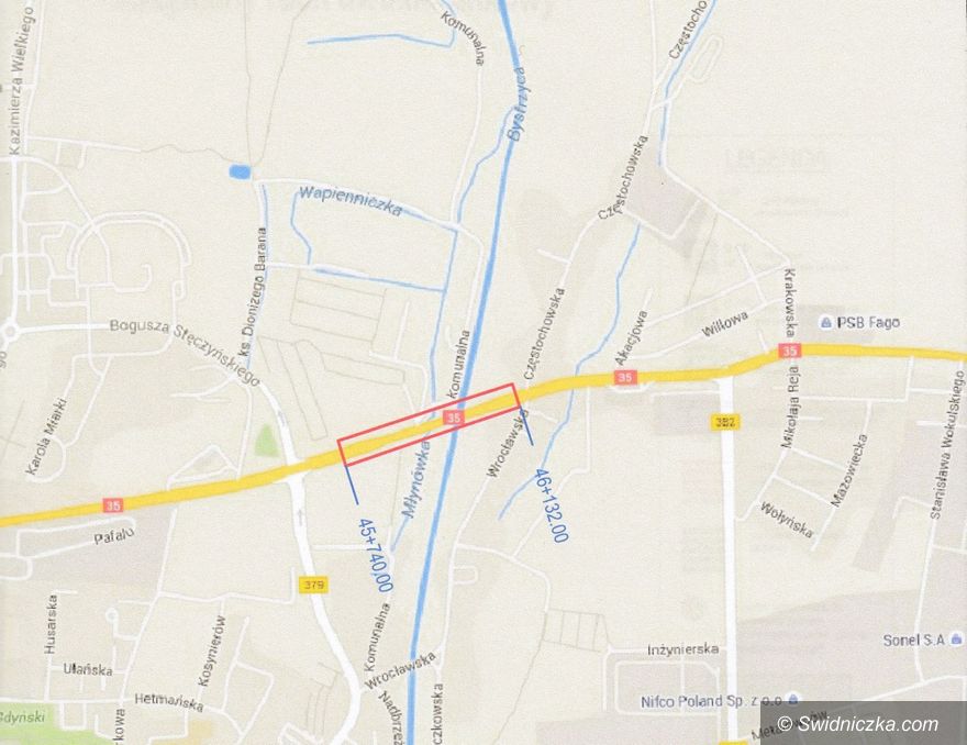 Świdnica: Remont drogi krajowej nr 35
