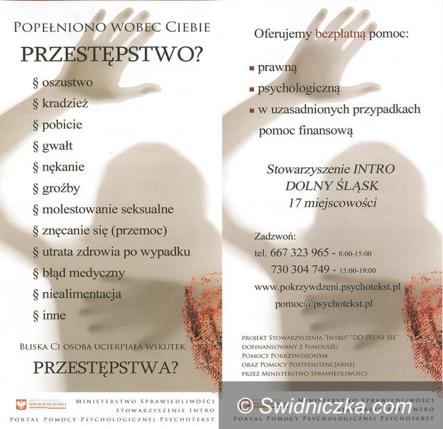 Marcinowice: Marcinowice: ”Do pełni sił –pomoc osobom pokrzywdzonym przestępstwem i członkom ich rodzin”