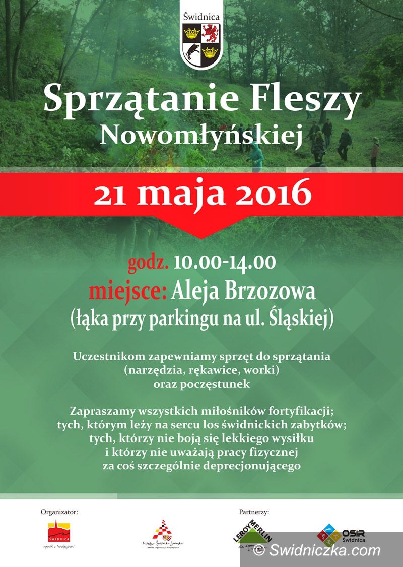 Świdnica: Sprzątanie Fleszy Nowomłyńskiej