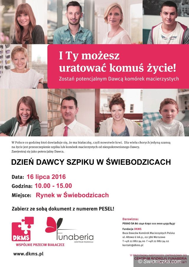 Świebodzice: Dzień Dawcy Szpiku