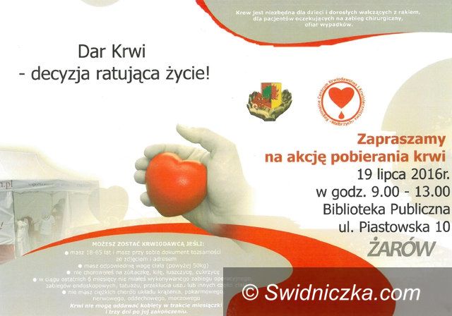 Żarów: Wakacyjna zbiórka krwi