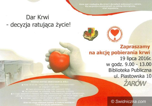 Żarów: Wakacyjna zbiórka krwi
