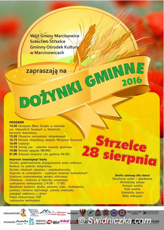 Strzelce: Dożynki gminy Marcinowice – Strzelce pełne atrakcji dla całych rodzin