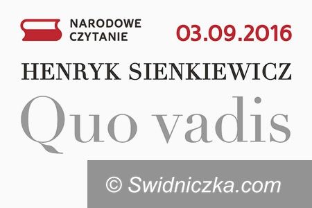 Świdnica: Narodowe Czytanie po raz kolejny w Świdnicy