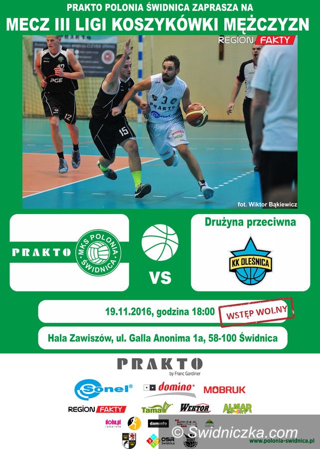 Świdnica: III liga koszykówki: Polonia podejmie Oleśnicę