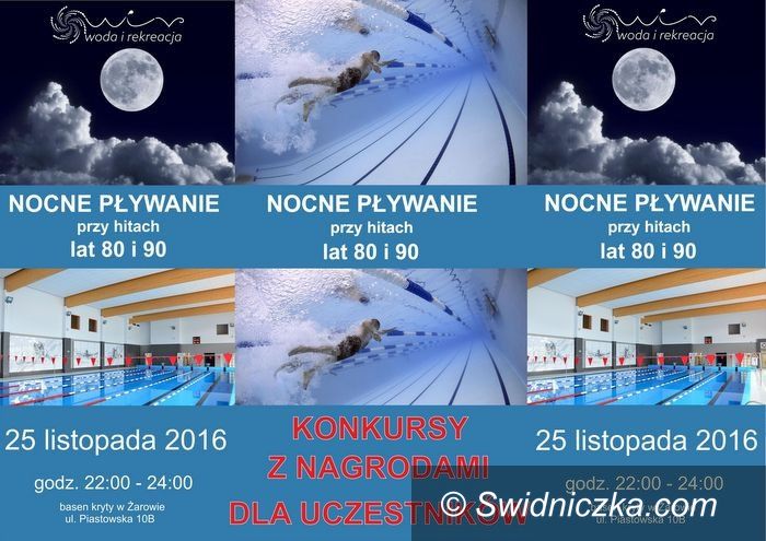 Żarów: Nocne pływanie na basenie