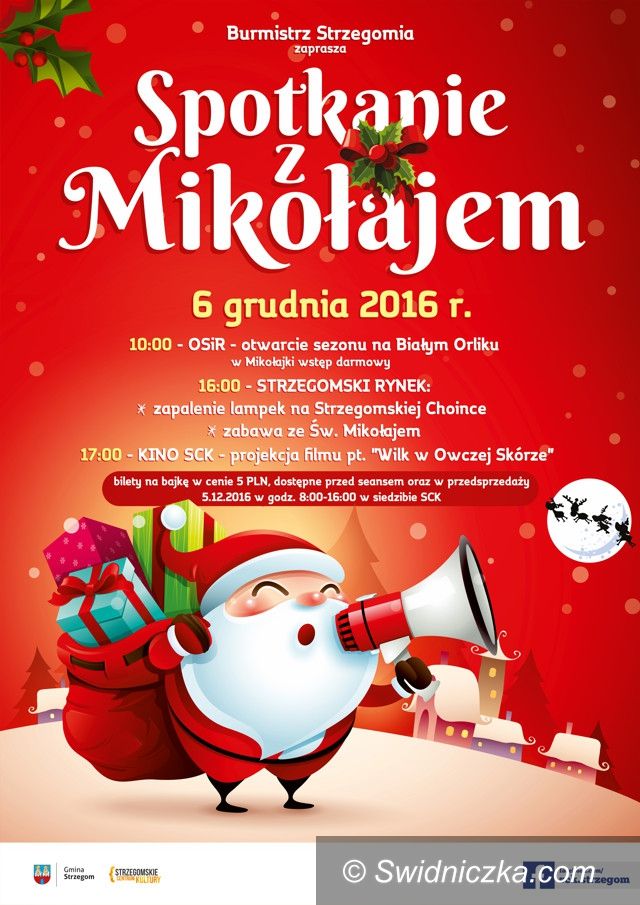 Strzegom: Zapraszamy na lodowisko i spotkanie  ze Św. Mikołajem