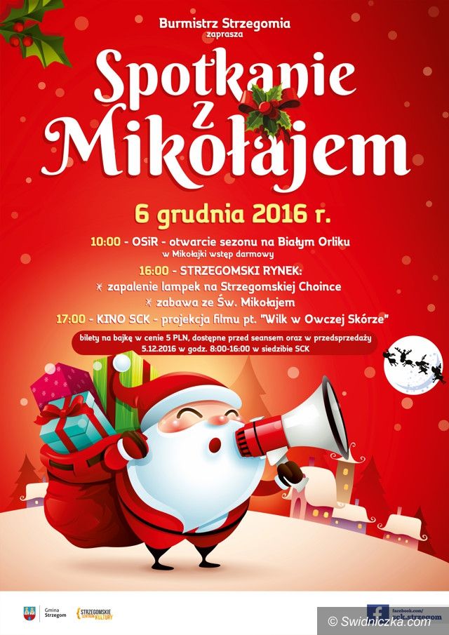 Strzegom: Zapraszamy na lodowisko i spotkanie ze Św. Mikołajem