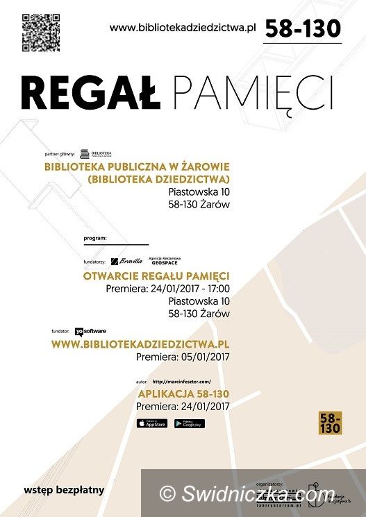 Żarów: Otwarcie "Regału Pamięci" w bibliotece