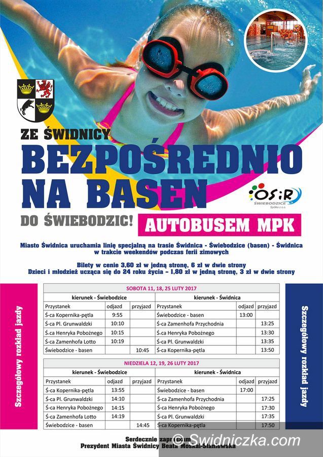 Świdnica: Ze Świdnicy bezpośrednio na basen do Świebodzic