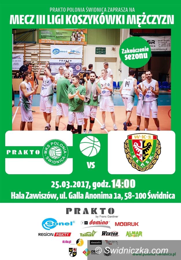 Świdnica: III liga koszykówki: Na koniec zagramy ze Śląskiem