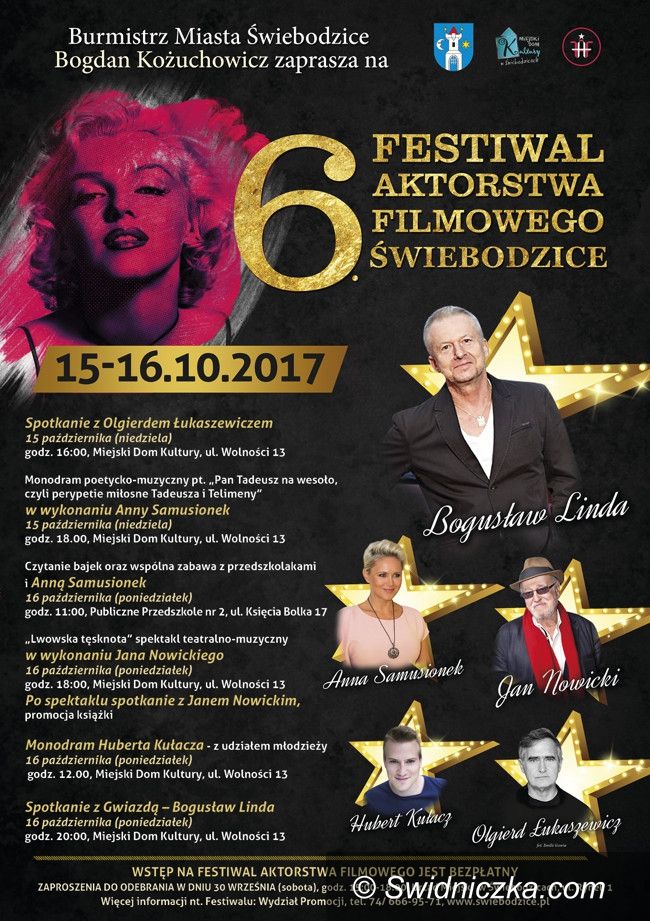 Świebodzice: 6. Festiwal Aktorstwa Filmowego w Świebodzicach