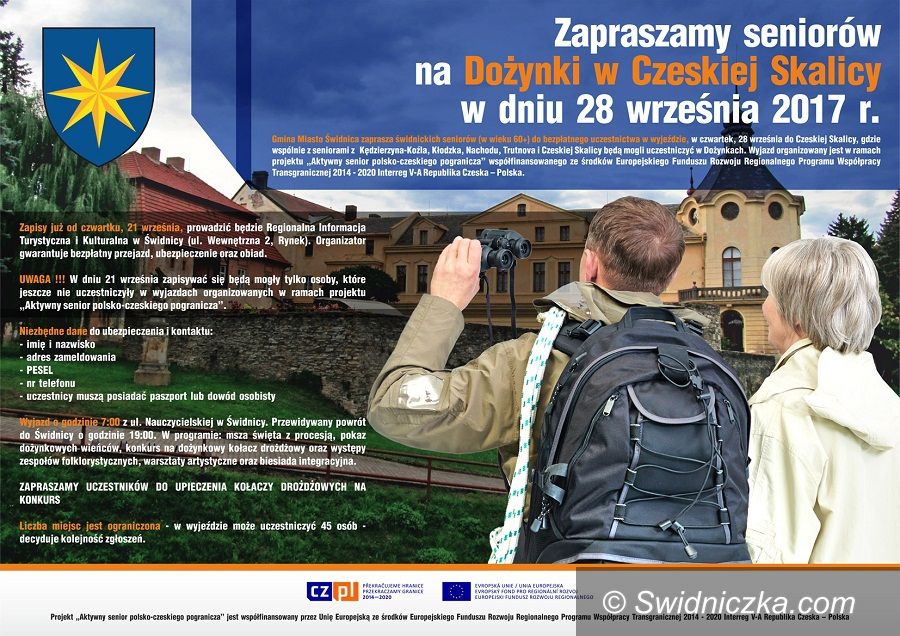 Świdnica: Zapraszamy seniorów na dożynki w Czeskiej Skalicy