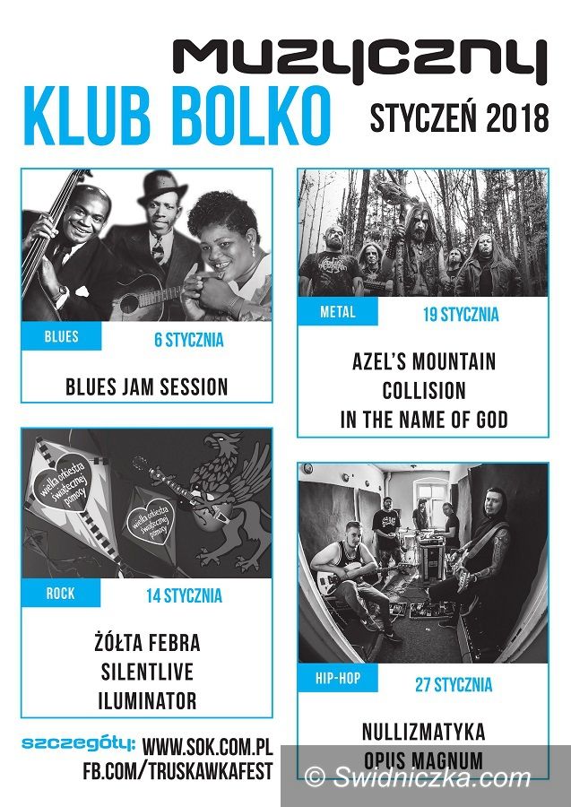 Świdnica: Styczeń w Klubie Bolko: blues, metal, rock i hip hop
