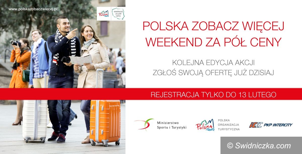 Świdnica: Zapraszamy świdniczan do włączenia się w akcję: Polska zobacz więcej – weekend za pół ceny