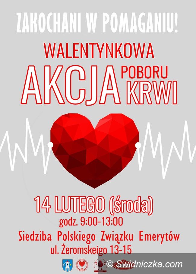 Świebodzice: Walentynkowa zbiórka krwi