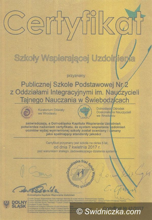 Świebodzice: „Dwójka” w elicie