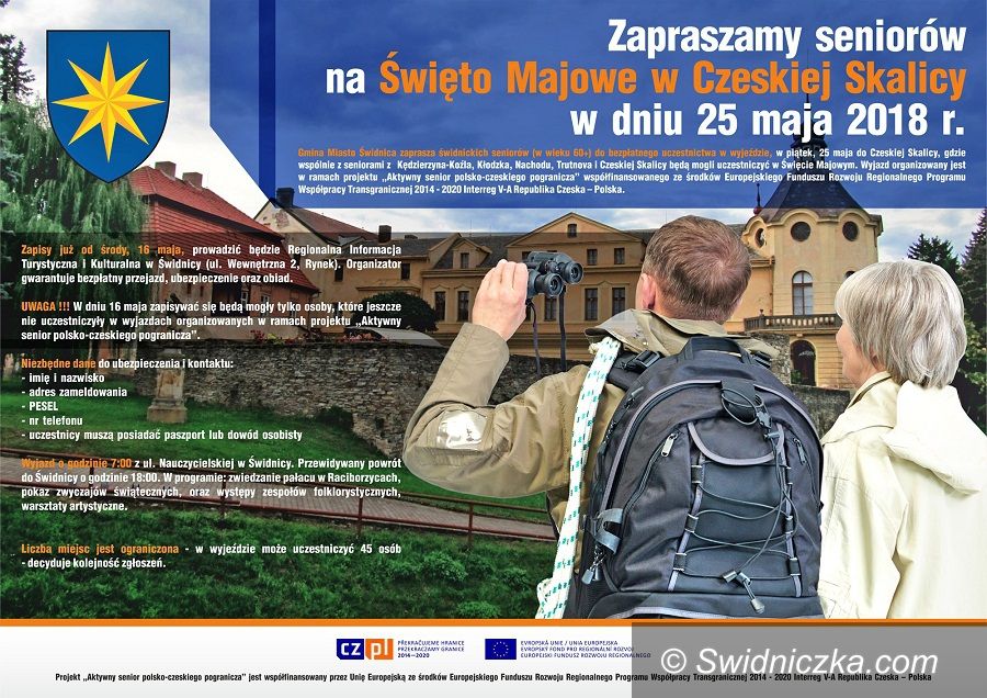 Świdnica: Zapraszamy seniorów na Święto Majowe w Czeskiej Skalicy