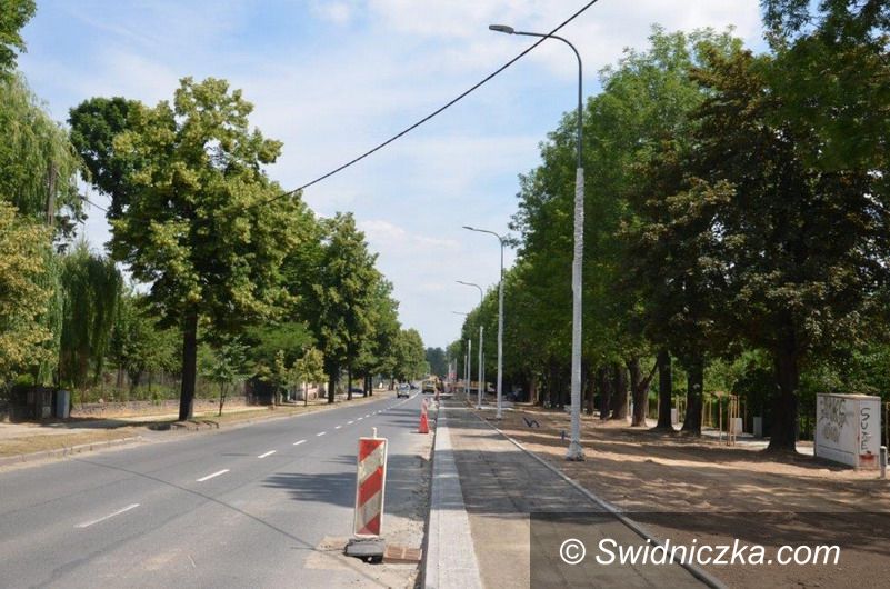 Strzegom: Nowoczesne oświetlenie na alei