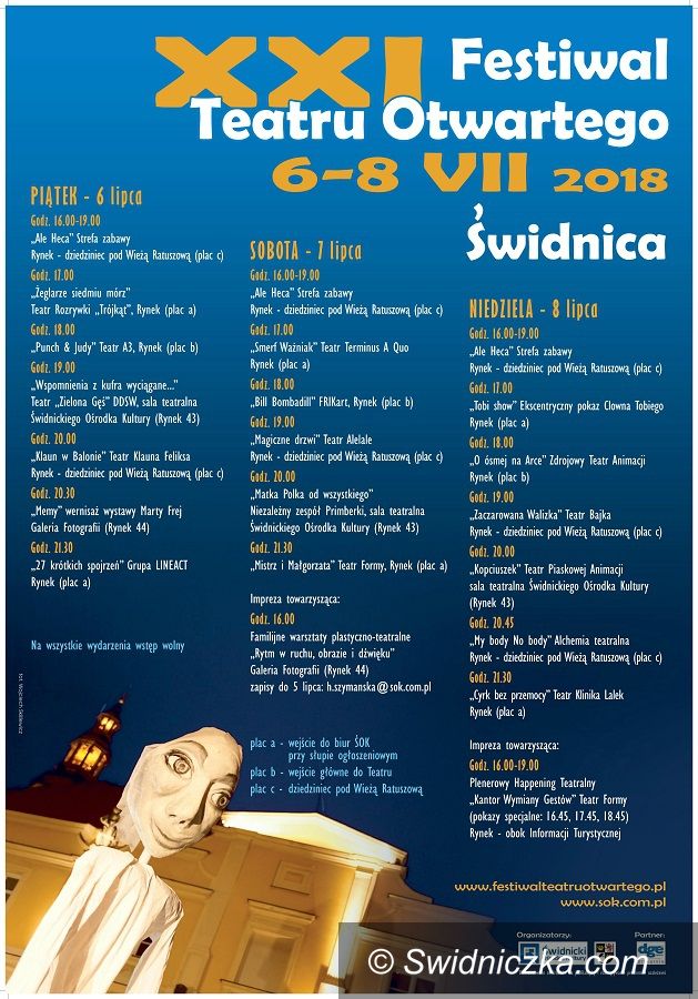 Świdnica: Przed nami XXI już edycja Festiwalu Teatru Otwartego