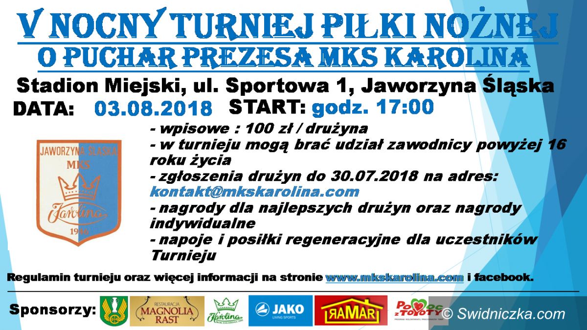 Jaworzyna Śląska: V Turniej Nocny Piłki Nożnej – trwają zapisy