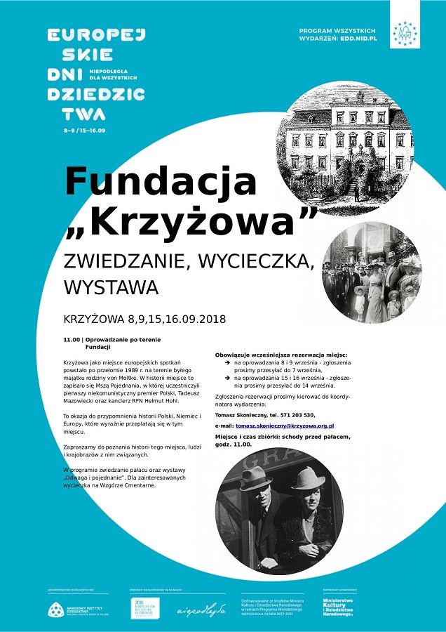 Krzyżowa: Europejskie Dni Dziedzictwa 2018 "Niepodległa dla wszystkich"