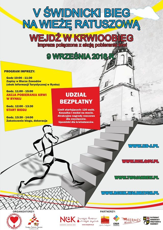 Świdnica: Wbiegną na wieżę ratuszową