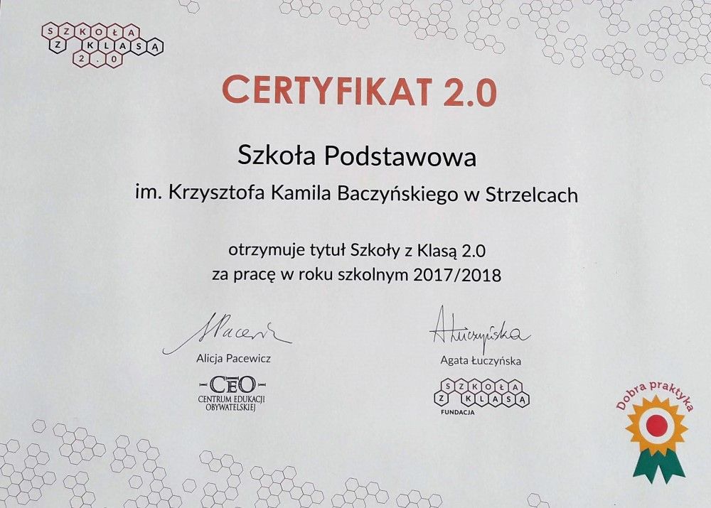 Strzelce: Szkoła w Strzelcach Szkołą z Klasą
