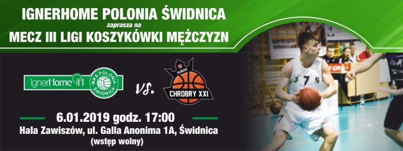 Świdnica: III liga koszykówki mężczyzn: Polonia zagra u siebie