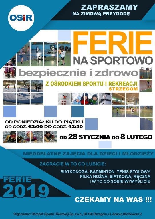 Strzegom: OSiR w Strzegomiu zaprasza na ferie